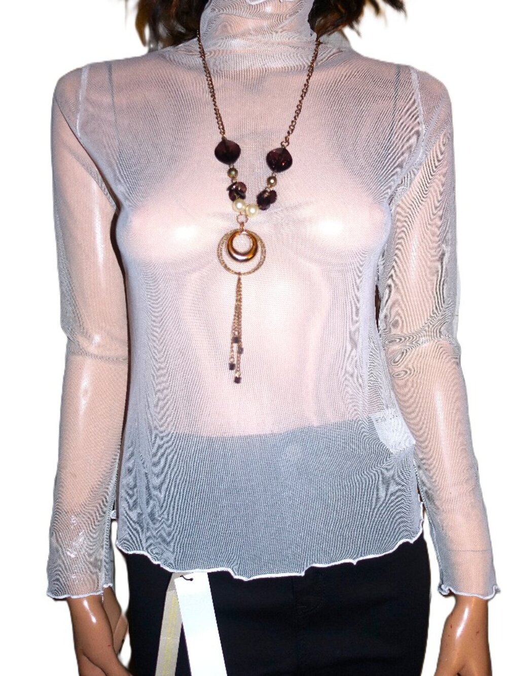 White Sheer Blouse S